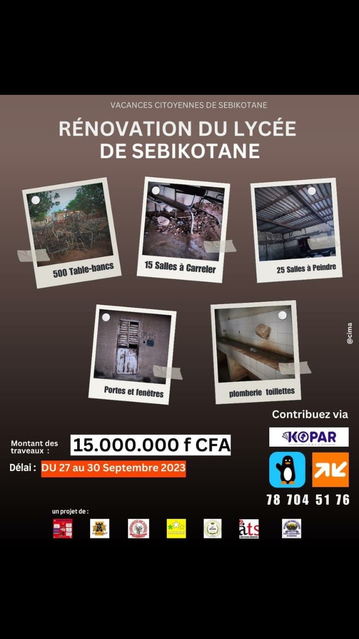 Rénovation lycée Sébikotane